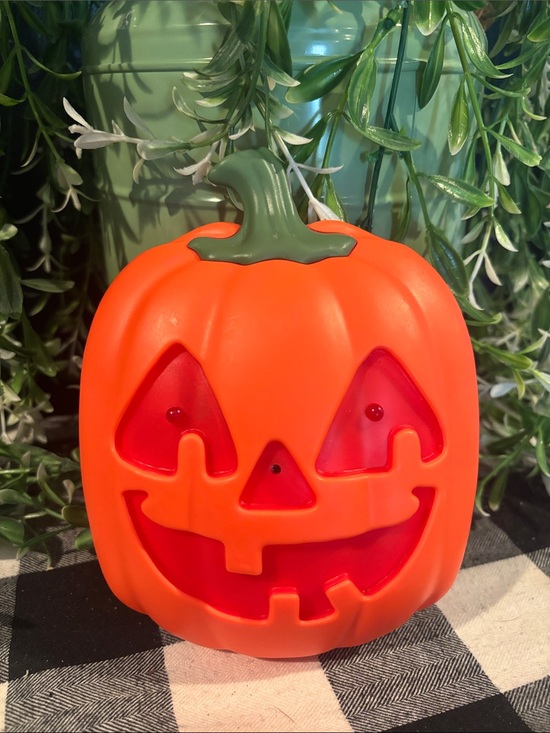 Other - Orange Jack-O'-Lantern Pumpkin Light and Sound Hanging Decor